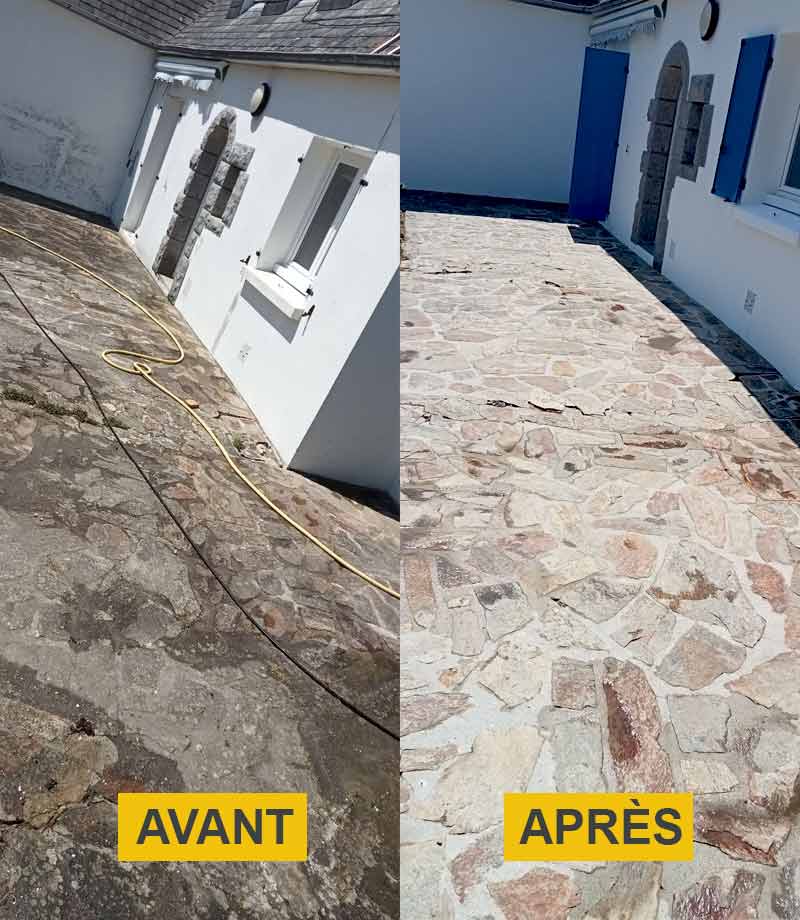 NETTOYAGE DES EXTÉRIEURS - Julien Colin Peintre 29 - Nettoyage allée, dallage, muret, terrasse, carrelage ... Intervention dans le Finistère 29 notamment sur Quimper, Plomeur, Treffiagat, Saint-Jean-Trolimon, Pont-l’Abbé, Plobannalec Lesconil, Plonéour-Lanvern, Fouesnant-les-Glénan, Bénodet, Clohars-Fouesnant.